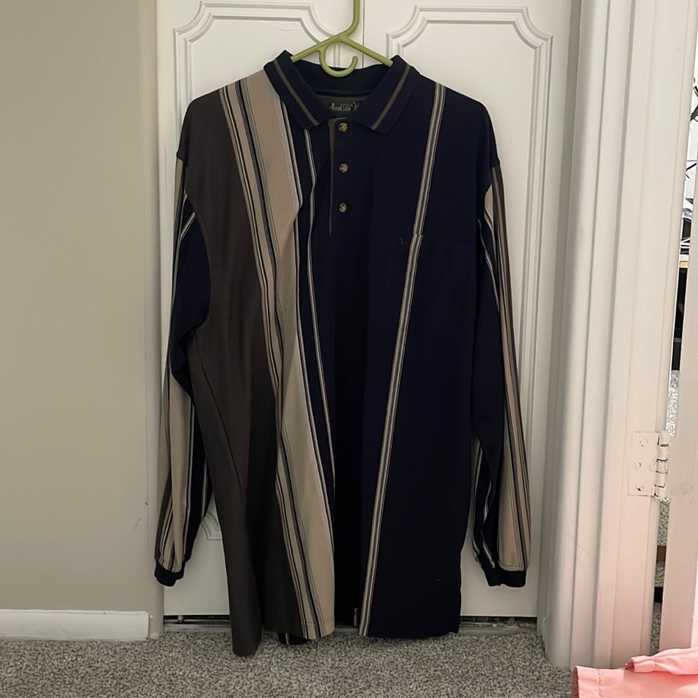 Long sleeve vintage polo